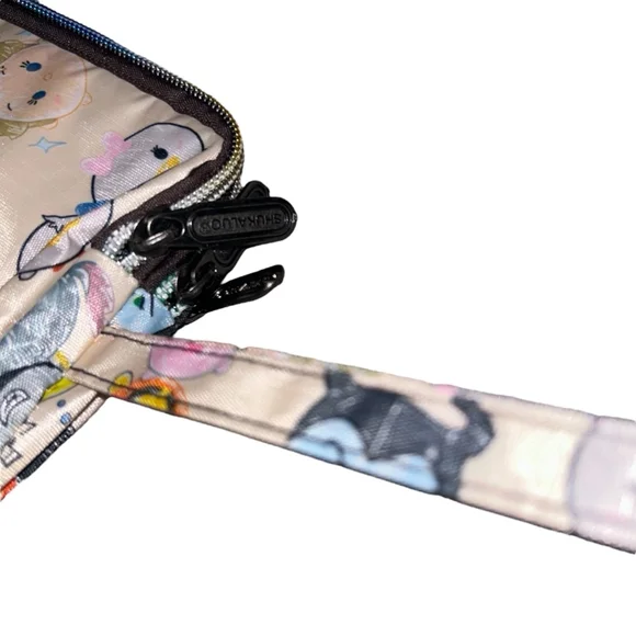 Tsum Tsum Disney’s Characters Beige Waterproof Clutch Wristlet Hong Kong Bag - Picture 8 of 8